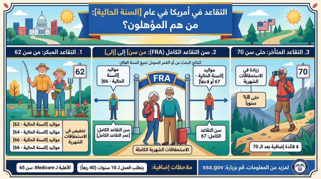 من هم الذين يمكن لهم التقاعد هذه السنة في امريكا